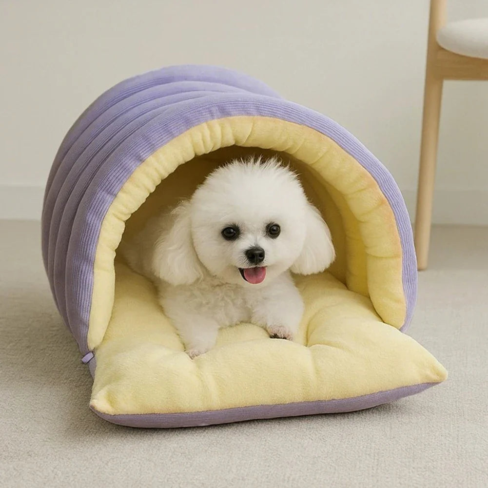 Warm Enclosed Pet House with Removable Washable Cover for Cats & Small Dogs
