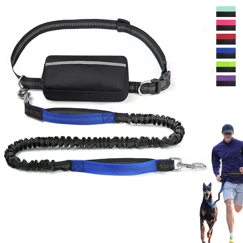 Multifunctional Sports Waist Bag with Hands-Free Dog Leash