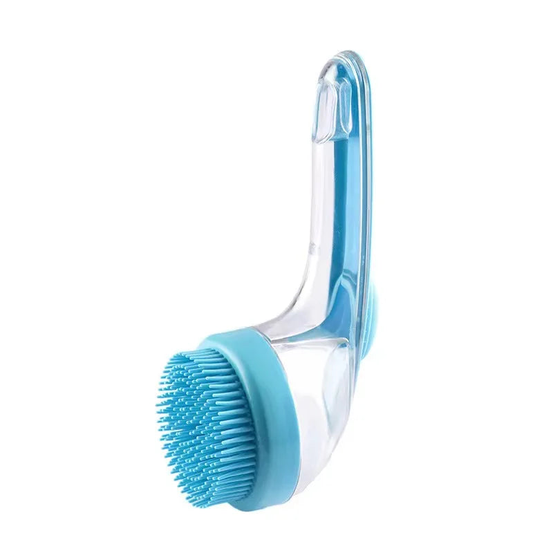 Pet Bath Brush – All-in-One Grooming Tool with Soap Dispenser for Dogs &amp; Cats