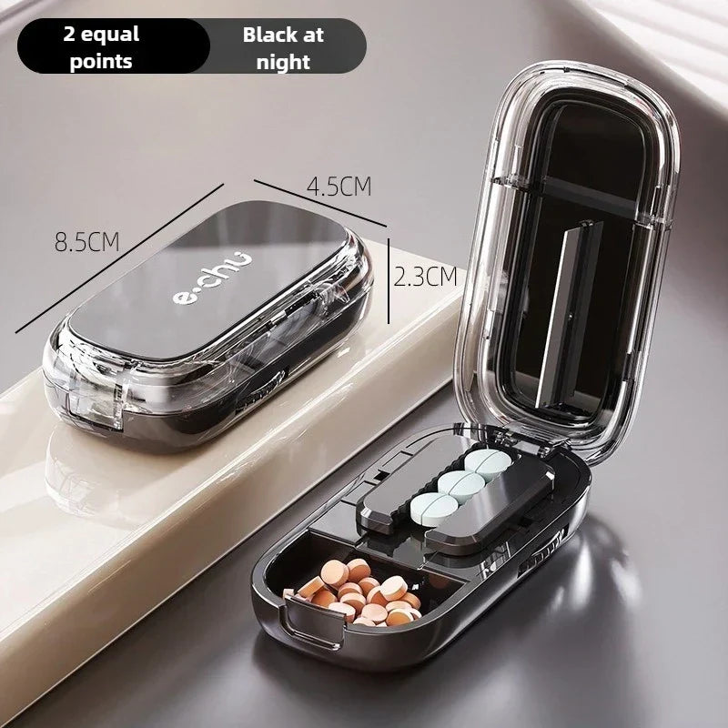 Pocket Size Dustproof Pill Cutter Organizer