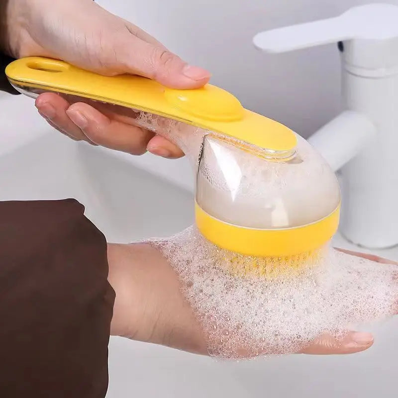 Pet Bath Brush – All-in-One Grooming Tool with Soap Dispenser for Dogs &amp; Cats