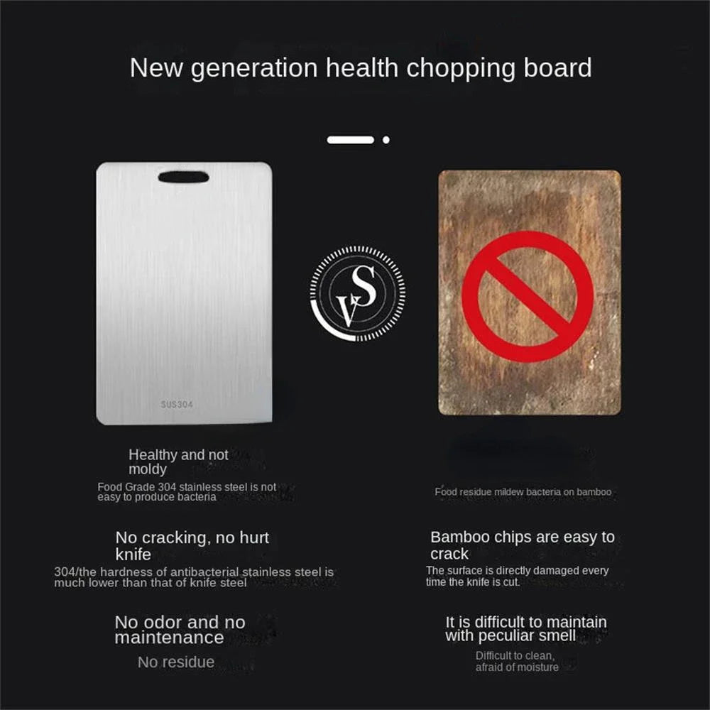 Stainless Steel Chopping Board — Heavy Duty, Professional Grade, Food Safe, Easy Clean, Durable, Rust Resistant