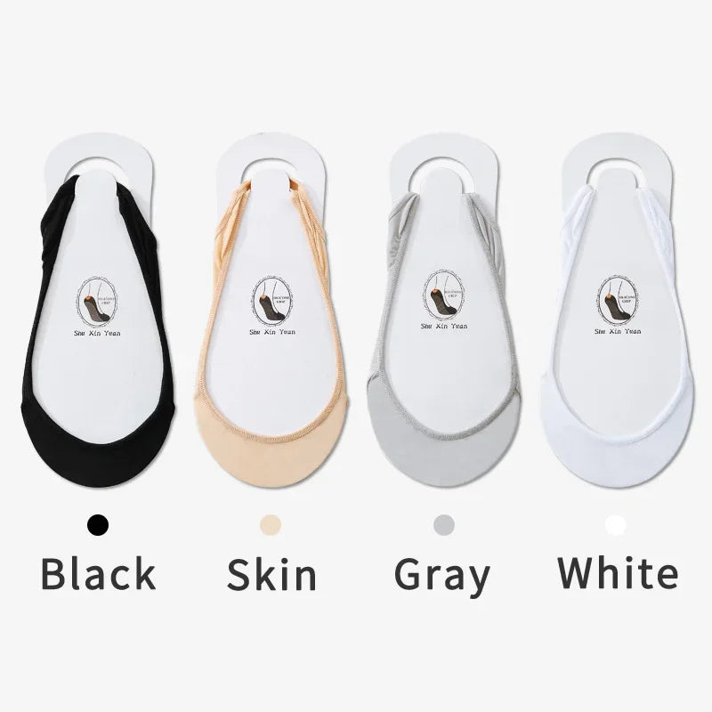 Invisible Low-Cut Footies with Silicone Grip for Heels &  Loafers