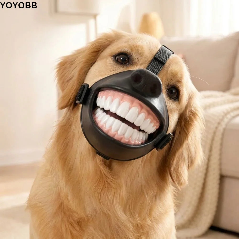 Novelty Teeth Costume Prop with Adjustable Straps for Medium & Large Dogs