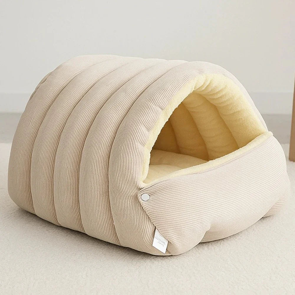 Warm Enclosed Pet House with Removable Washable Cover for Cats & Small Dogs