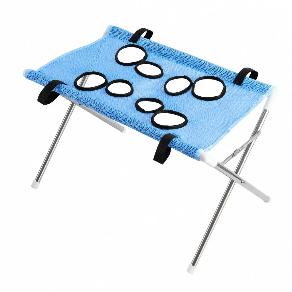 Foldable Cat & Dog Bathing Rack with Quick-Dry Mesh for Nail Trimming & Grooming