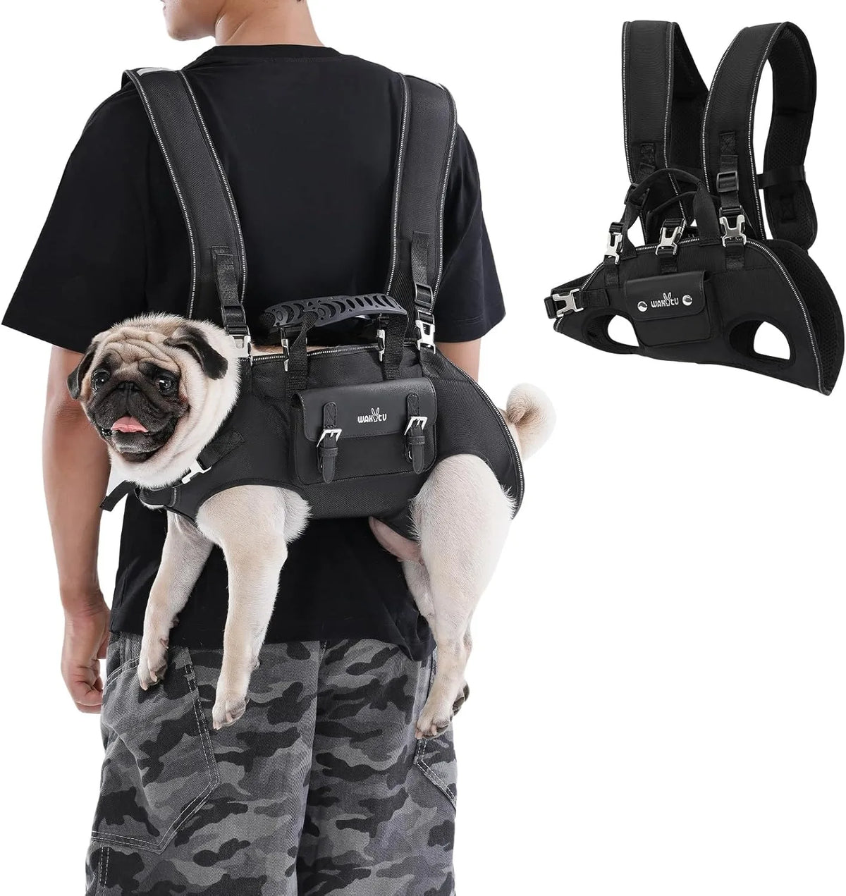 Dog Carrier Backpack – Full Body Support Harness for Medium Breeds with Joint Pain & Mobility Issues