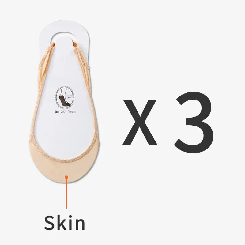 Invisible Low-Cut Footies with Silicone Grip for Heels &  Loafers