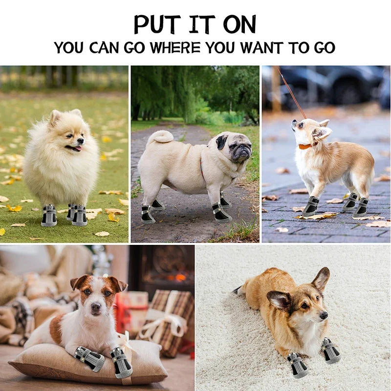 Breathable Mesh Dog Shoes  – Anti-Slip  rubber soles
