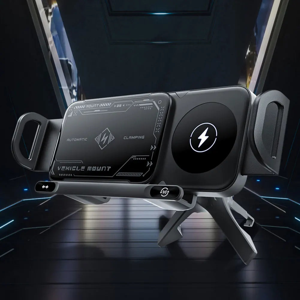 Touch & Rotate Automatic Universal Car Wireless Charge Phone Holder
