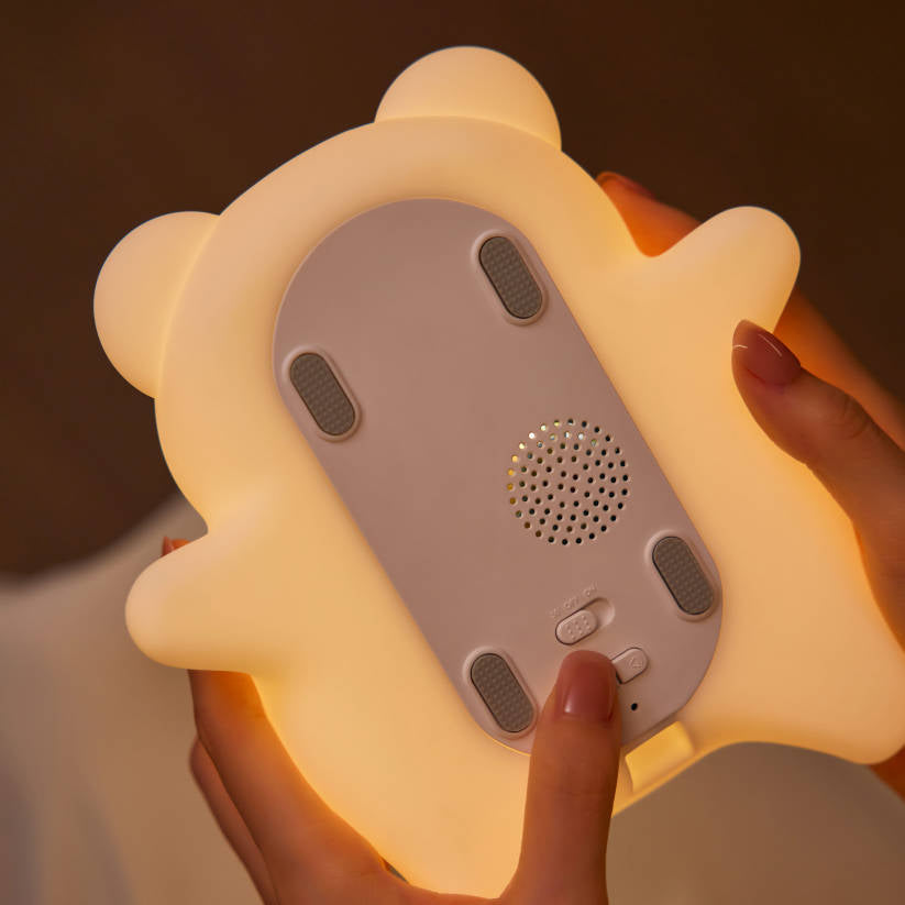 Maetiva® Breathing Bear Snuggly  Squishy Silicone Sleeping Companion Sound LED Night Light Perfect Gift