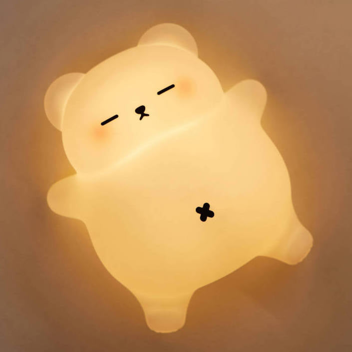 Maetiva® Breathing Bear Snuggly  Squishy Silicone Sleeping Companion Sound LED Night Light Perfect Gift