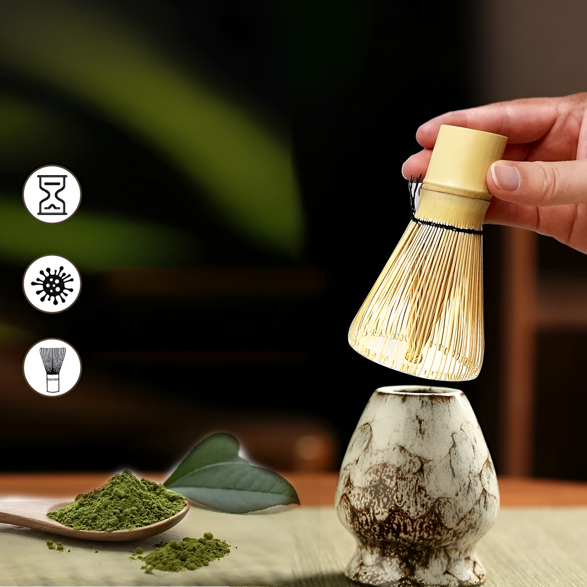 Maetiva | Traditional Matcha Tea Set – 6-Piece Authentic Japanese Matcha Kit – Premium Bamboo & Ceramic