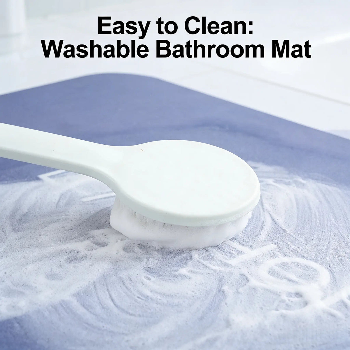 Bathroom Mat — Quick-Dry, Non-Slip, Plush, Absorbent, Machine Washable