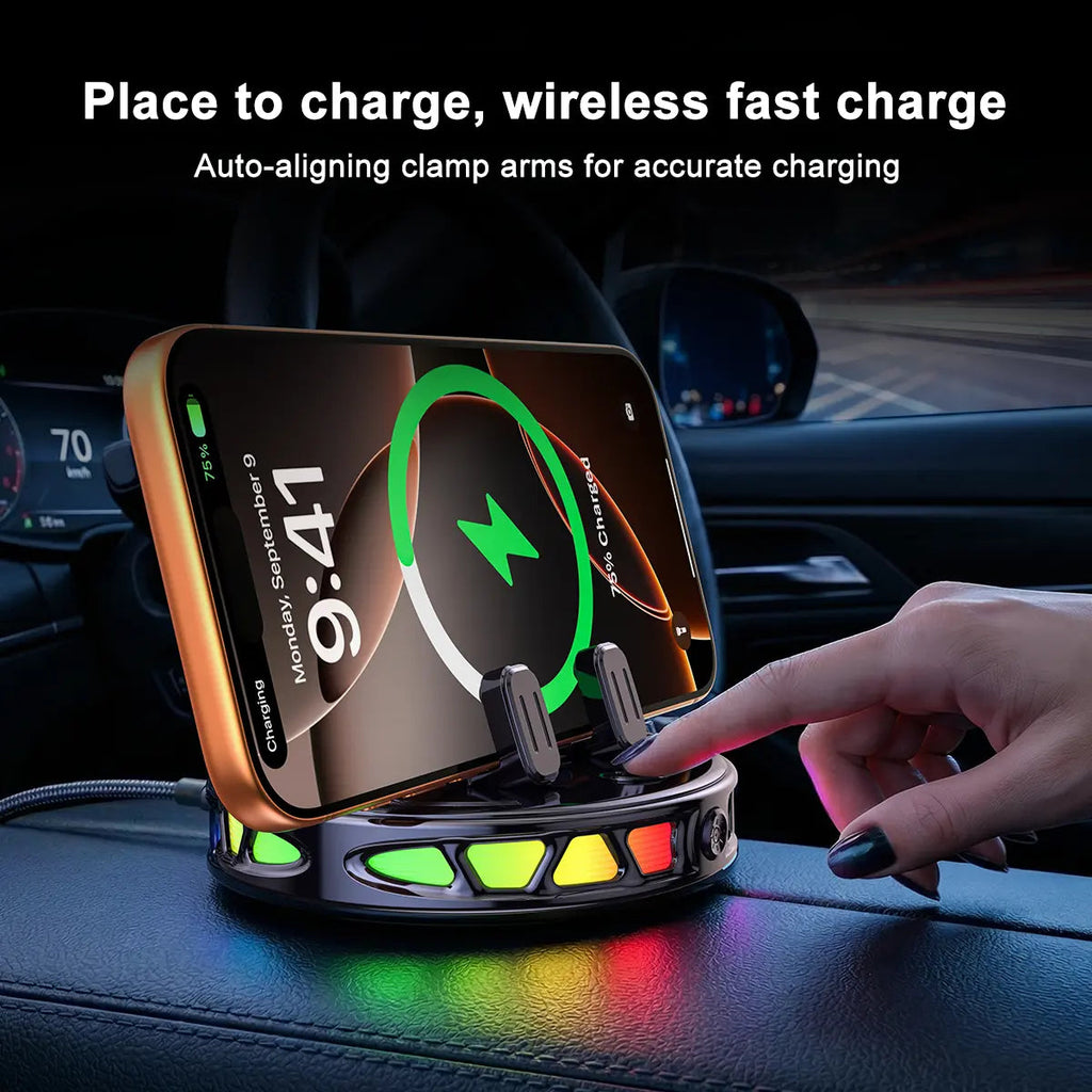 Wireless Charging Car Mount — Fast Charging, Automatic Clamping, Vent Mount, Dashboard Mount, Rotating, Universal