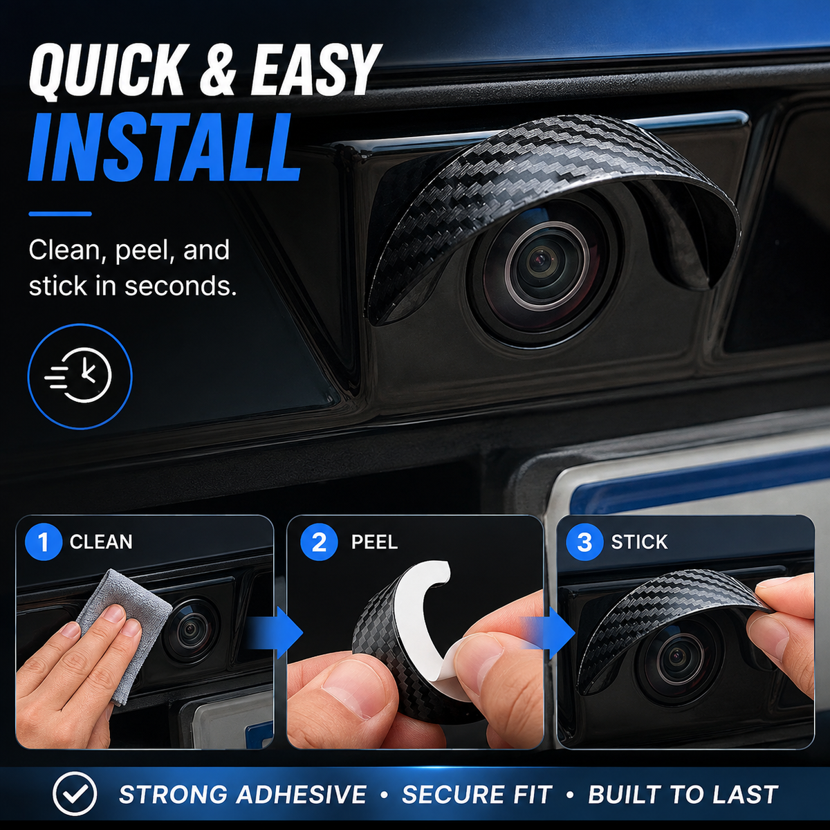 Four-piece car camera rain cover set
