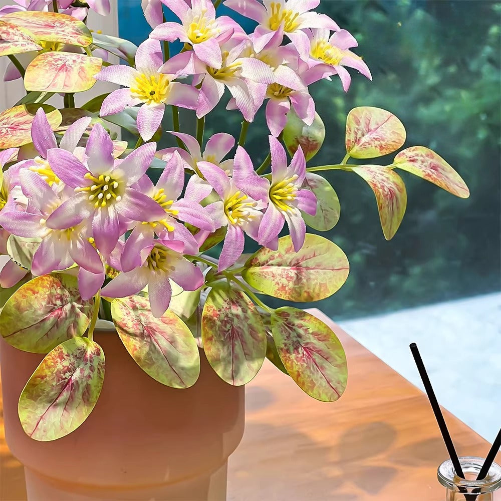 Minimalist Blush Jasmine Potted Faux Floral Arrangement