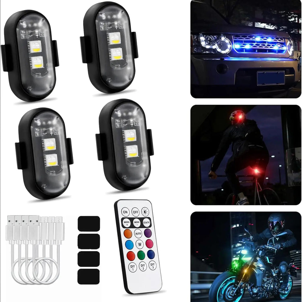 RGB LED Strobe Light — Wireless, Rechargeable, Color-Changing, Portable, DMX-Compatible, Sound-Activated