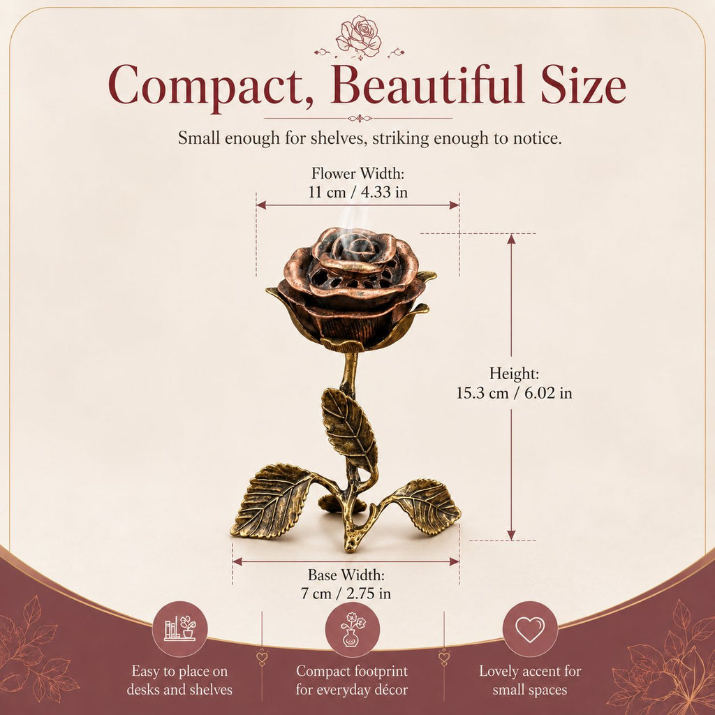Vintage Rose Incense Burner – A Thoughtful Gift for Meditation & Relaxation Lovers