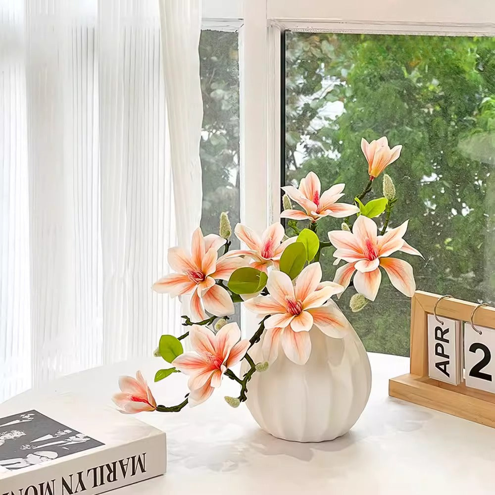 Luxe Ombré Magnolia Tabletop Faux Floral Arrangement