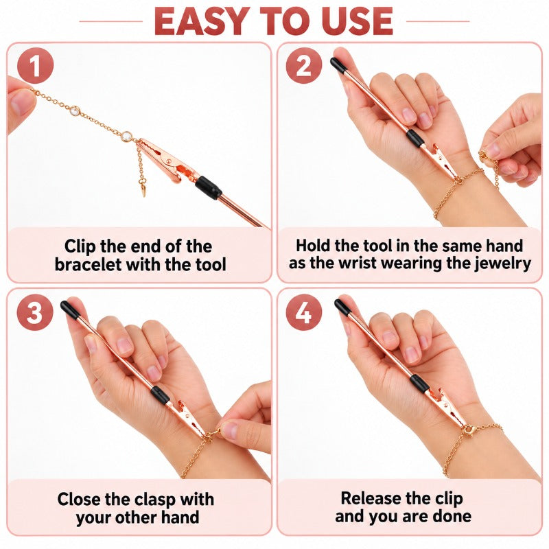 One-Hand Jewelry Fastener