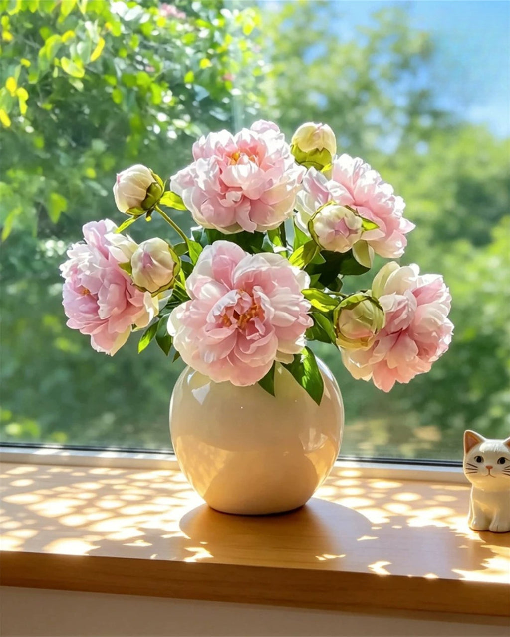 Blush Peony Bloom Faux Floral Arrangement