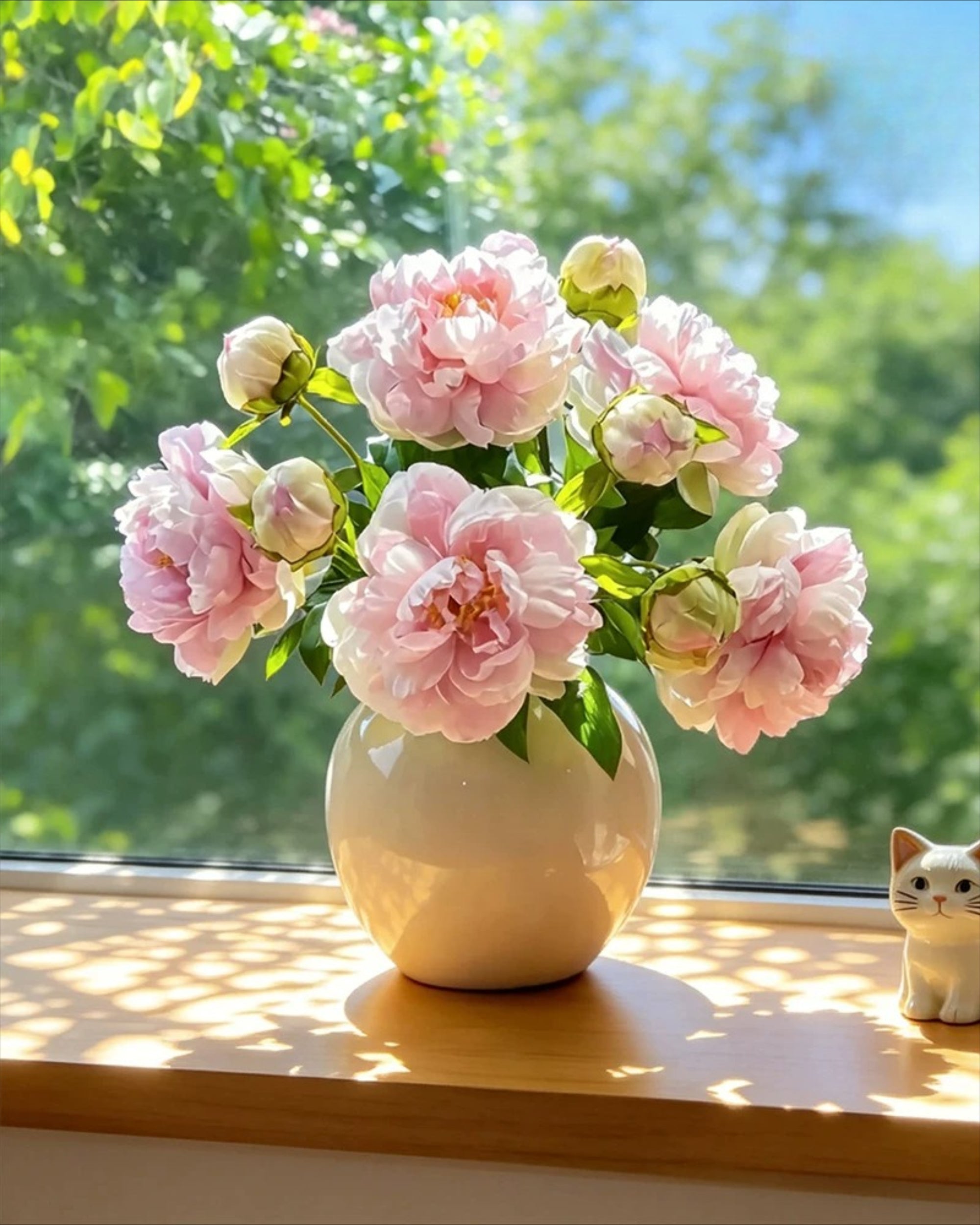 Blush Peony Bloom Faux Floral Arrangement