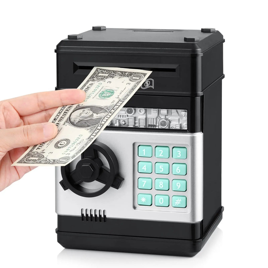 Electronic ATM Piggy Bank — Digital Display, Password Protected, Coin Slot, Bill Feeder, Realistic Sounds, Kids Gift