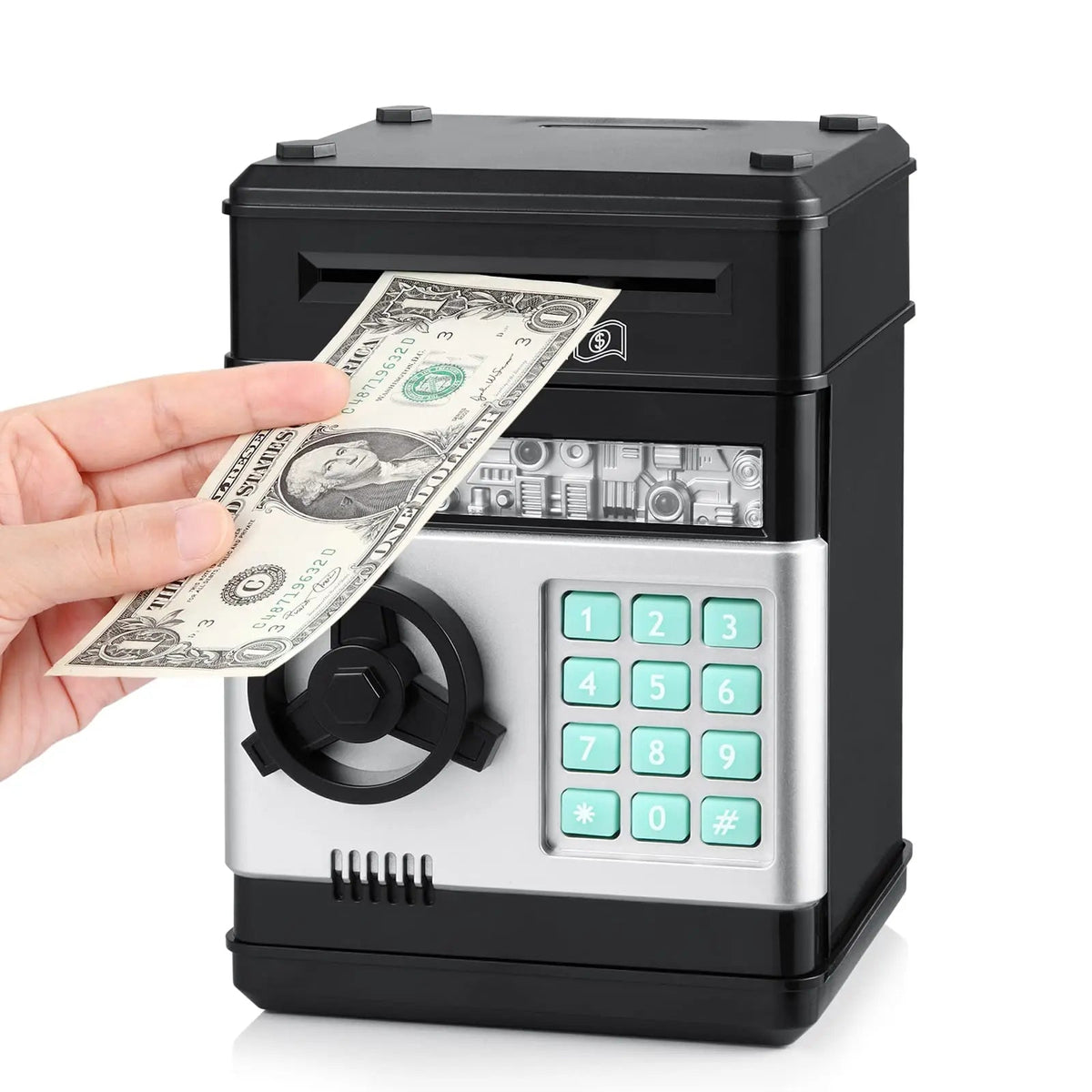 Electronic ATM Piggy Bank — Digital Display, Password Protected, Coin Slot, Bill Feeder, Realistic Sounds, Kids Gift