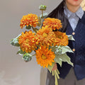 Vintage Fluffy Sunflower Faux Floral Arrangement