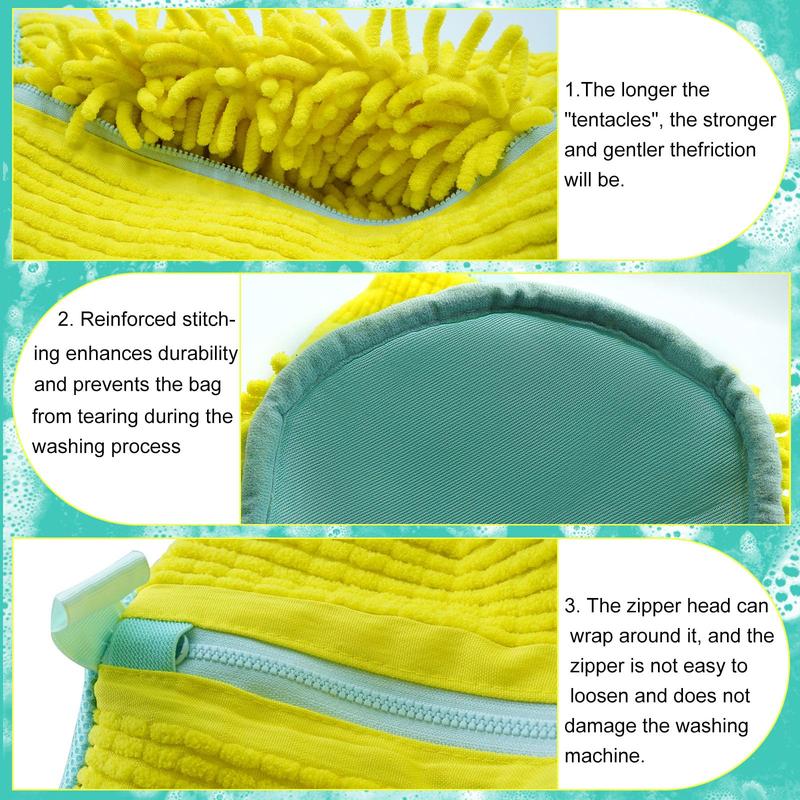 Chenille Microfiber Shoe Washing Bag – Gentle & Effective Machine Wash Protection