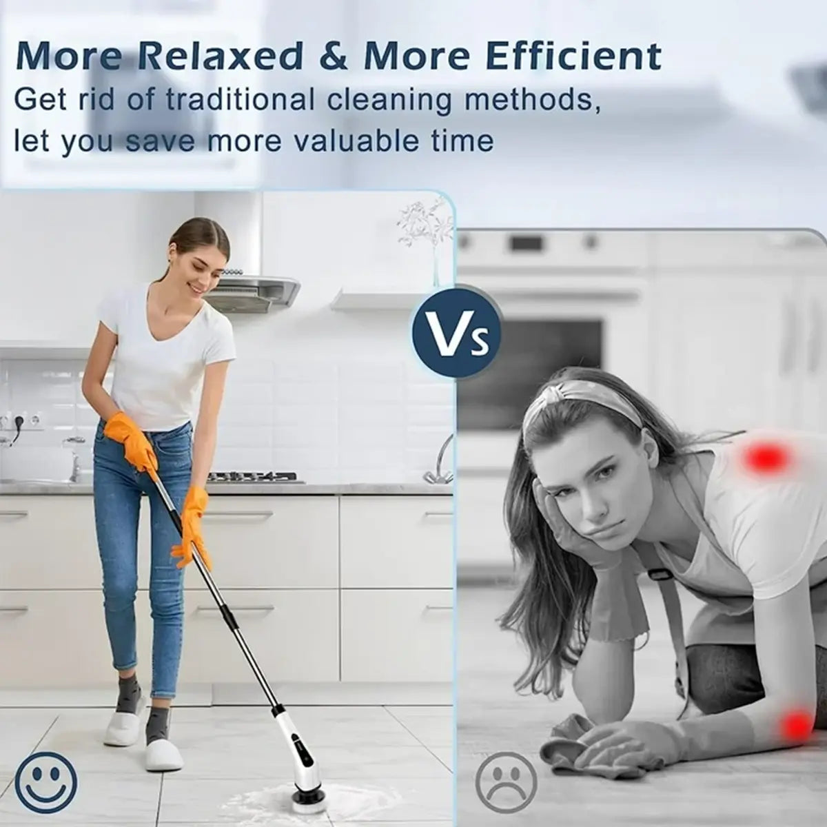 Cordless Electric Spin Scrubber — Rechargeable Power Cleaning, Handheld, Adjustable, Extendable, Multi-Surface