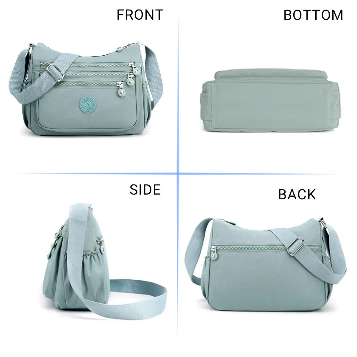 Nylon Crossbody Bag — Lightweight, Adjustable Strap, Water-Resistant, Everyday Carry, Travel Friendly, Secure Zipper