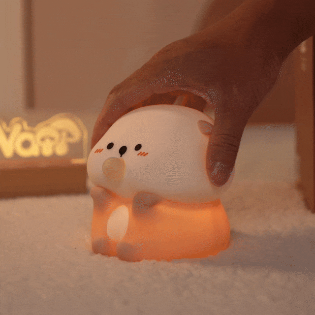 Maetiva® Otter Bubble Blowing Baby Squishy Silicone Night Light Soft Glow Adorable Funny Perfect for Gift