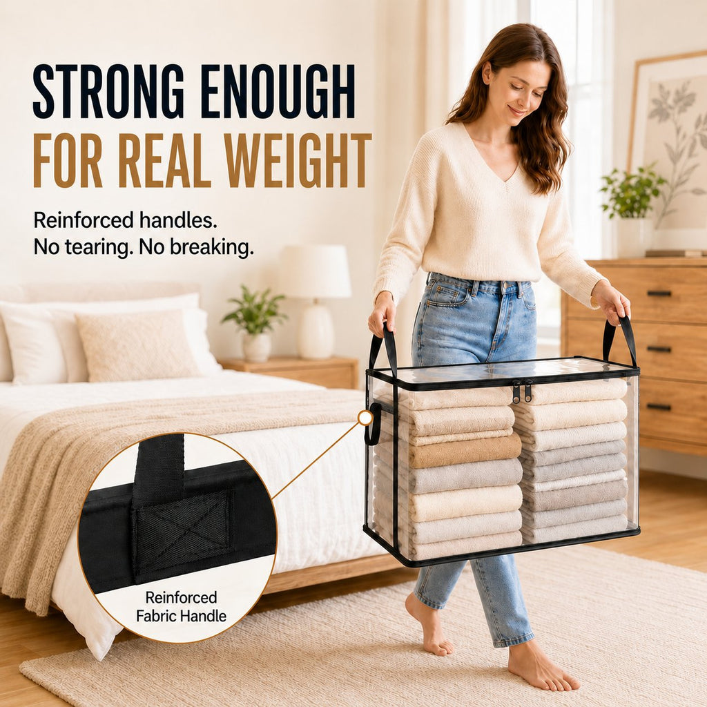 Large Heavy-Duty Thick Plastic Clear Storage Bag