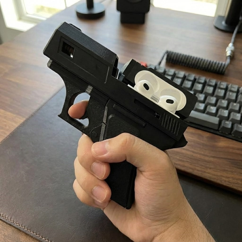 Miniature Gun-Shape Airpods Case