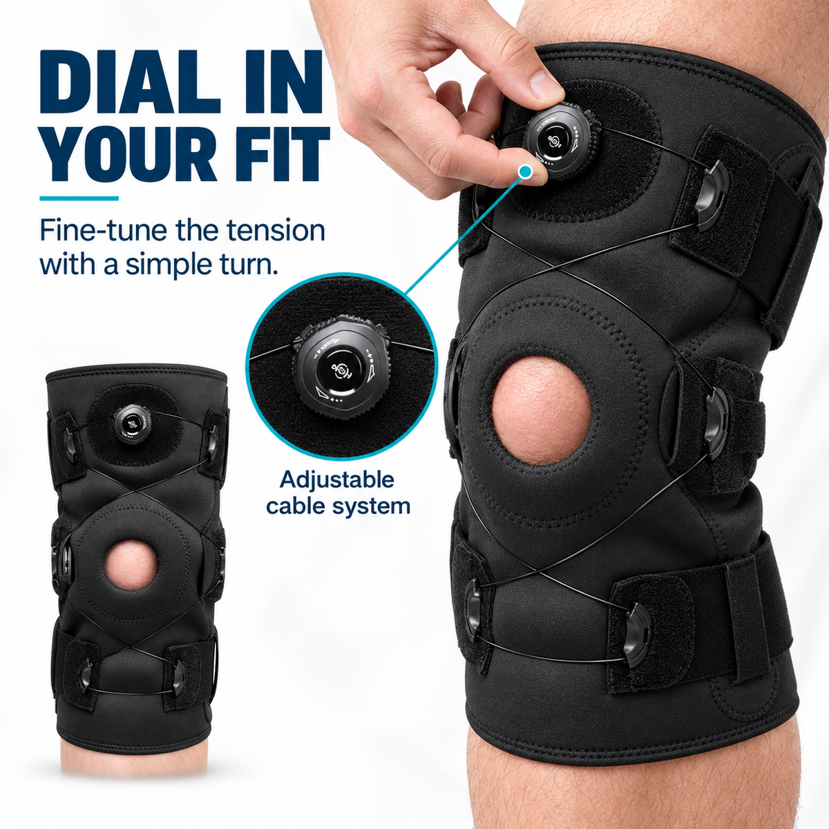 Flex Guard Hinged Adjustable Knee Support Pad