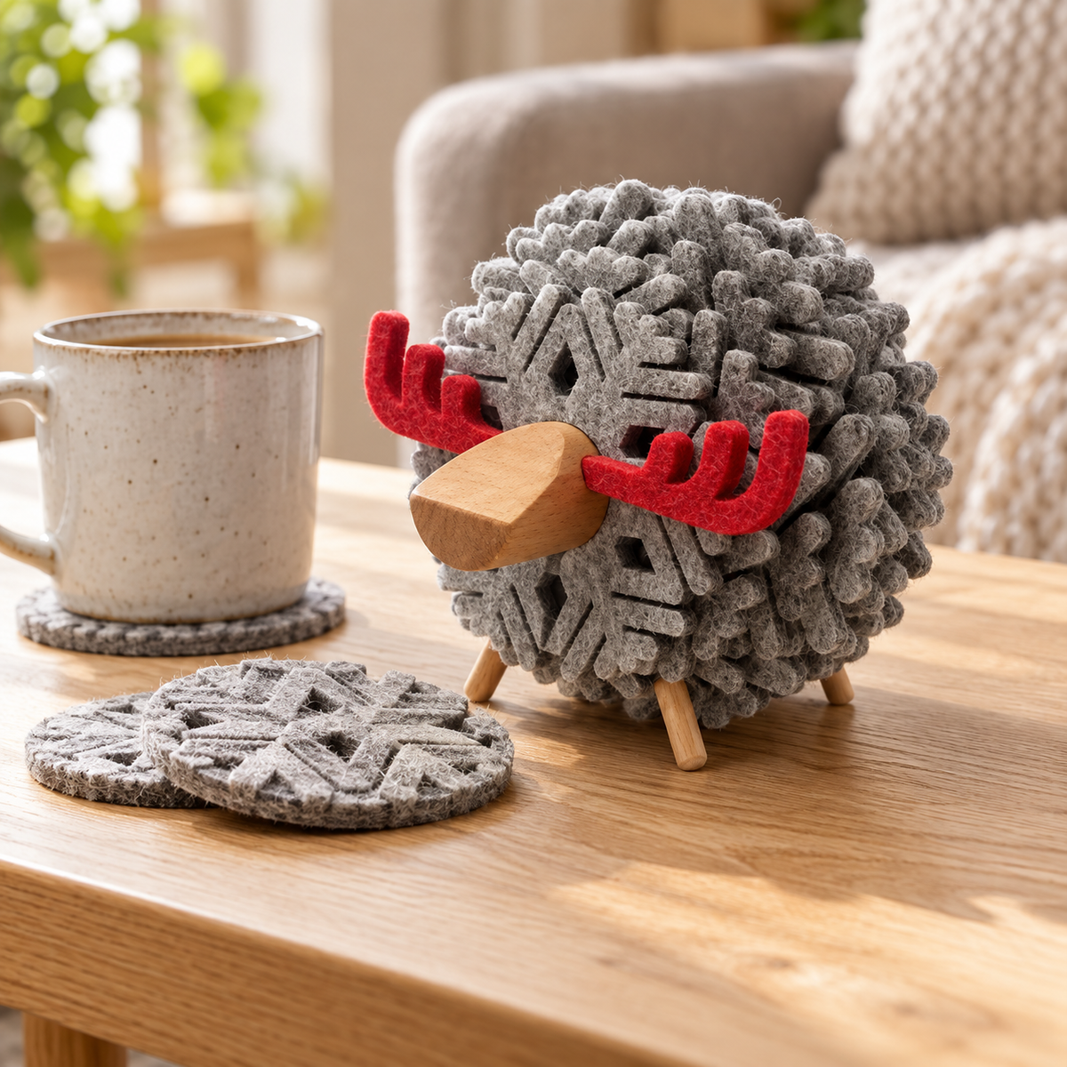 Sheep Shape Anti Slip Drink Coasters