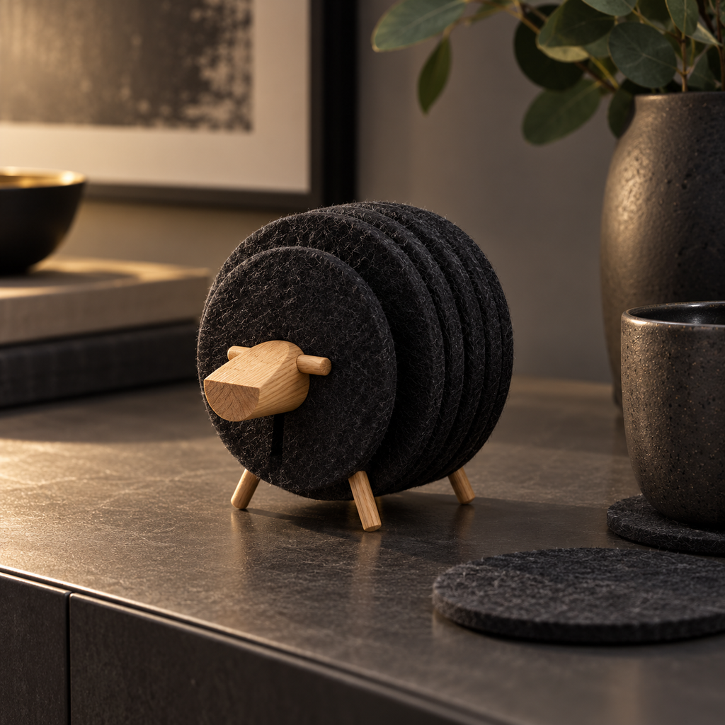 Sheep Shape Anti Slip Drink Coasters
