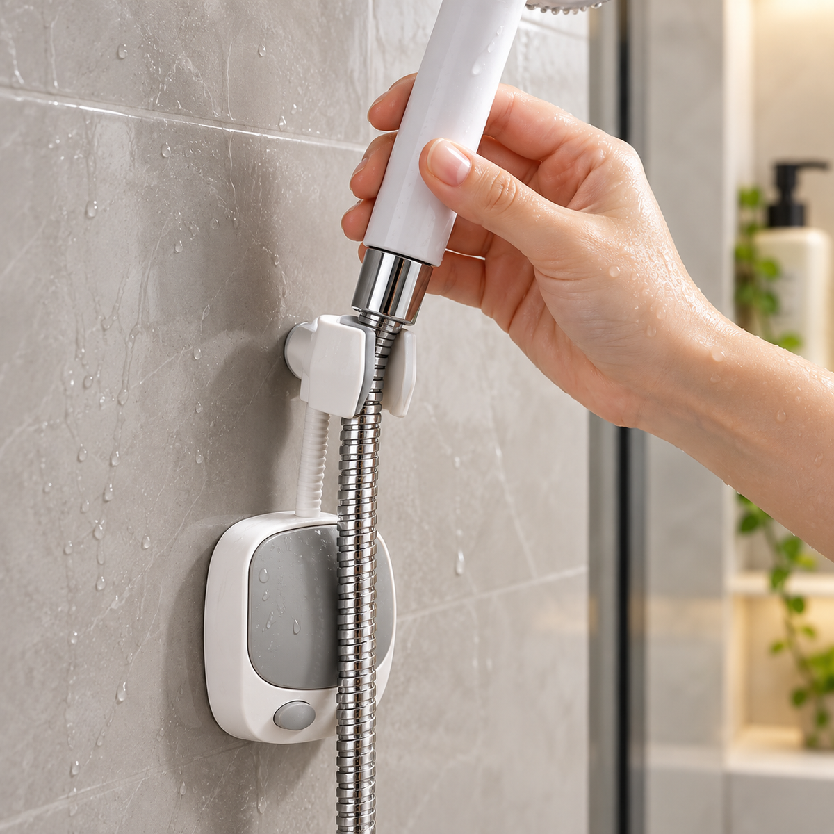 Adjustable Suction 360 Shower Head Holder