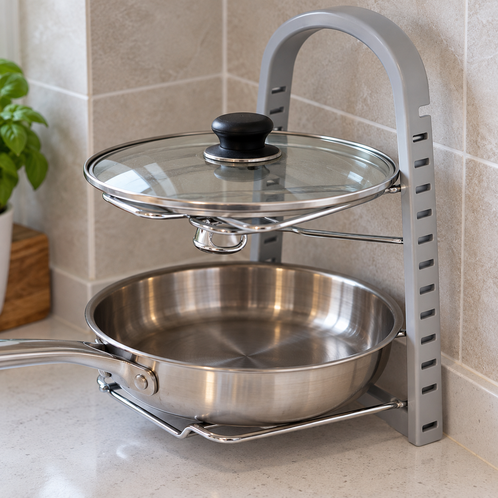 Stainless Steel Pot Lid Rack Spoon Holder