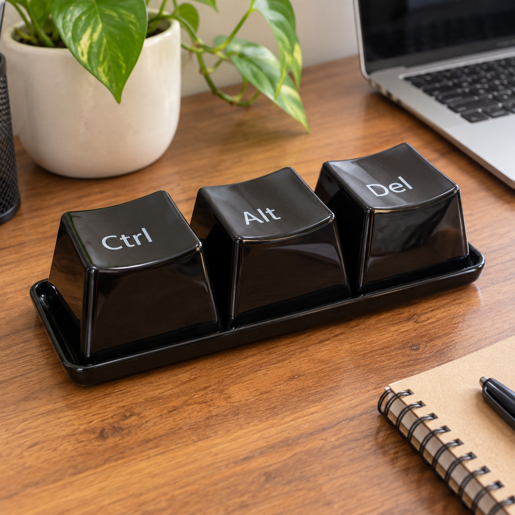 3pcs/Set Ctrl ALT DEL Keyboard  Tea Cup Container