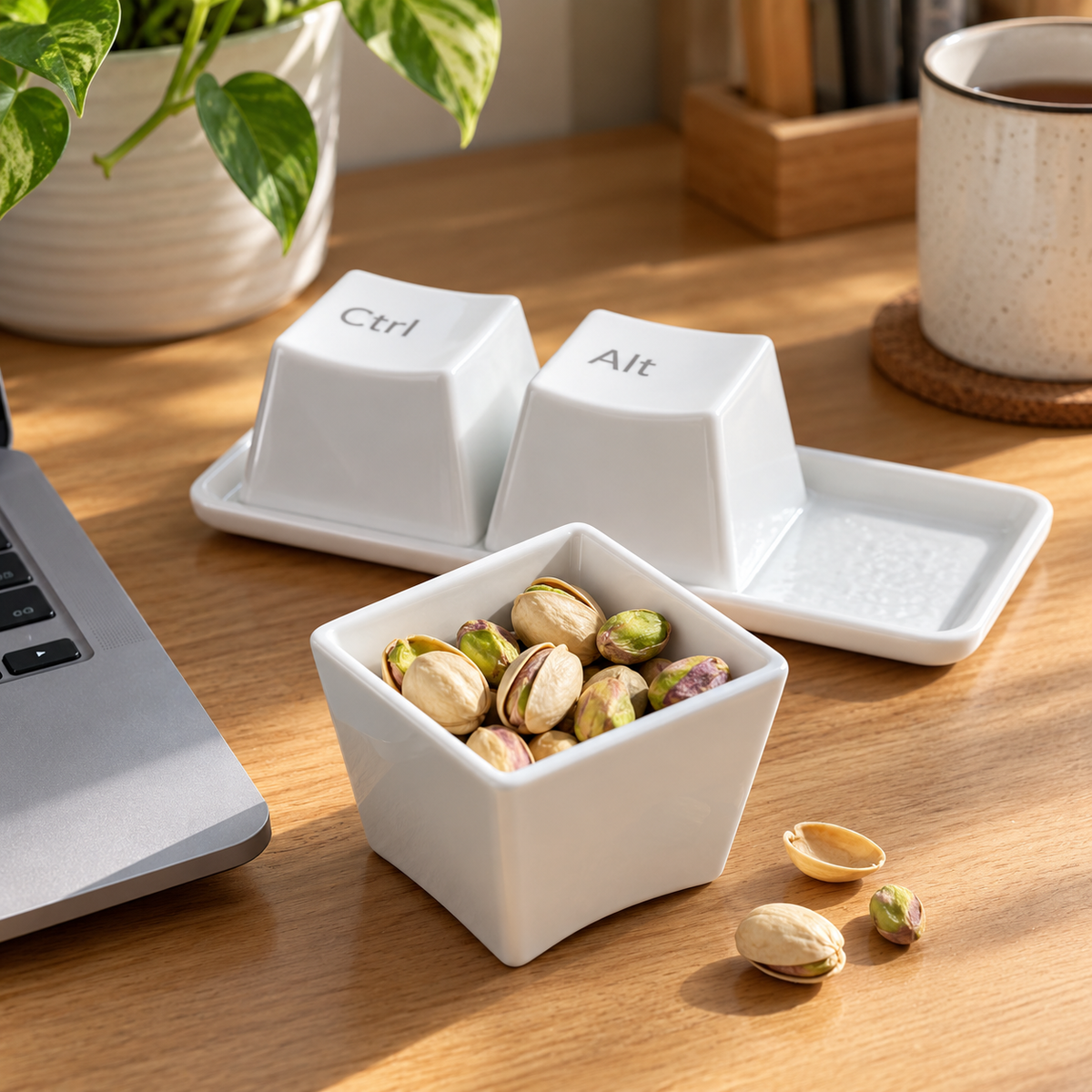 3pcs/Set Ctrl ALT DEL Keyboard  Tea Cup Container