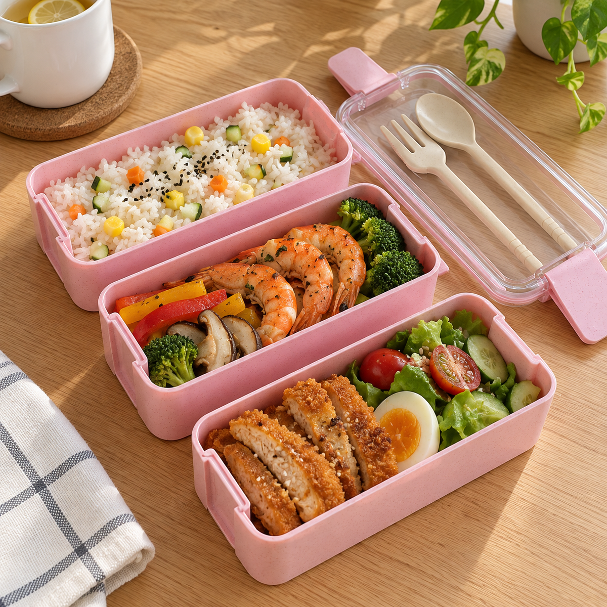 3 Layers Healthy Material Lunch Box