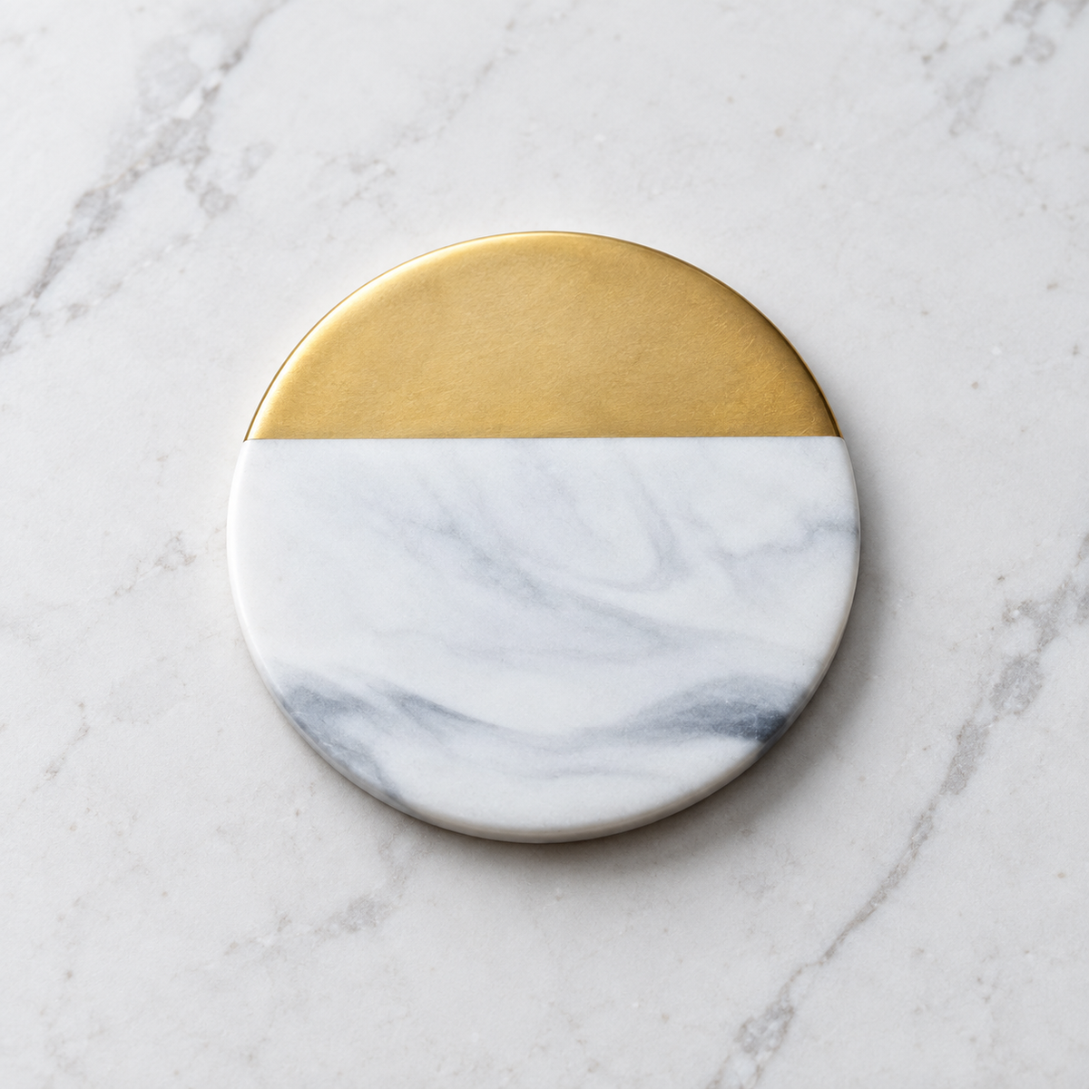 Luxury European Style Marble Stripes Ceramic Coaster