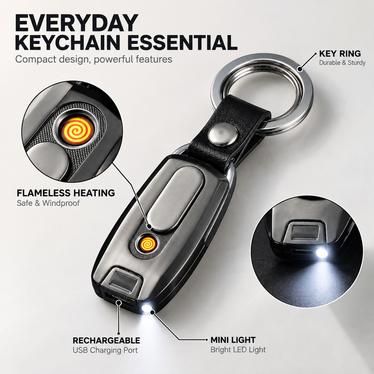 USB Rechargeable Windproof Plasma Flameless Electronic Lighter