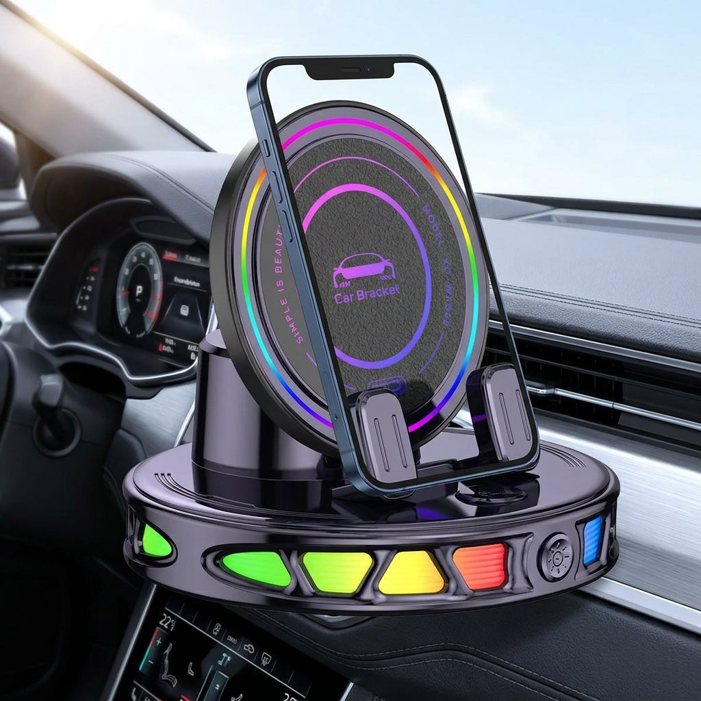 Wireless Charging Car Mount — Fast Charging, Automatic Clamping, Vent Mount, Dashboard Mount, Rotating, Universal