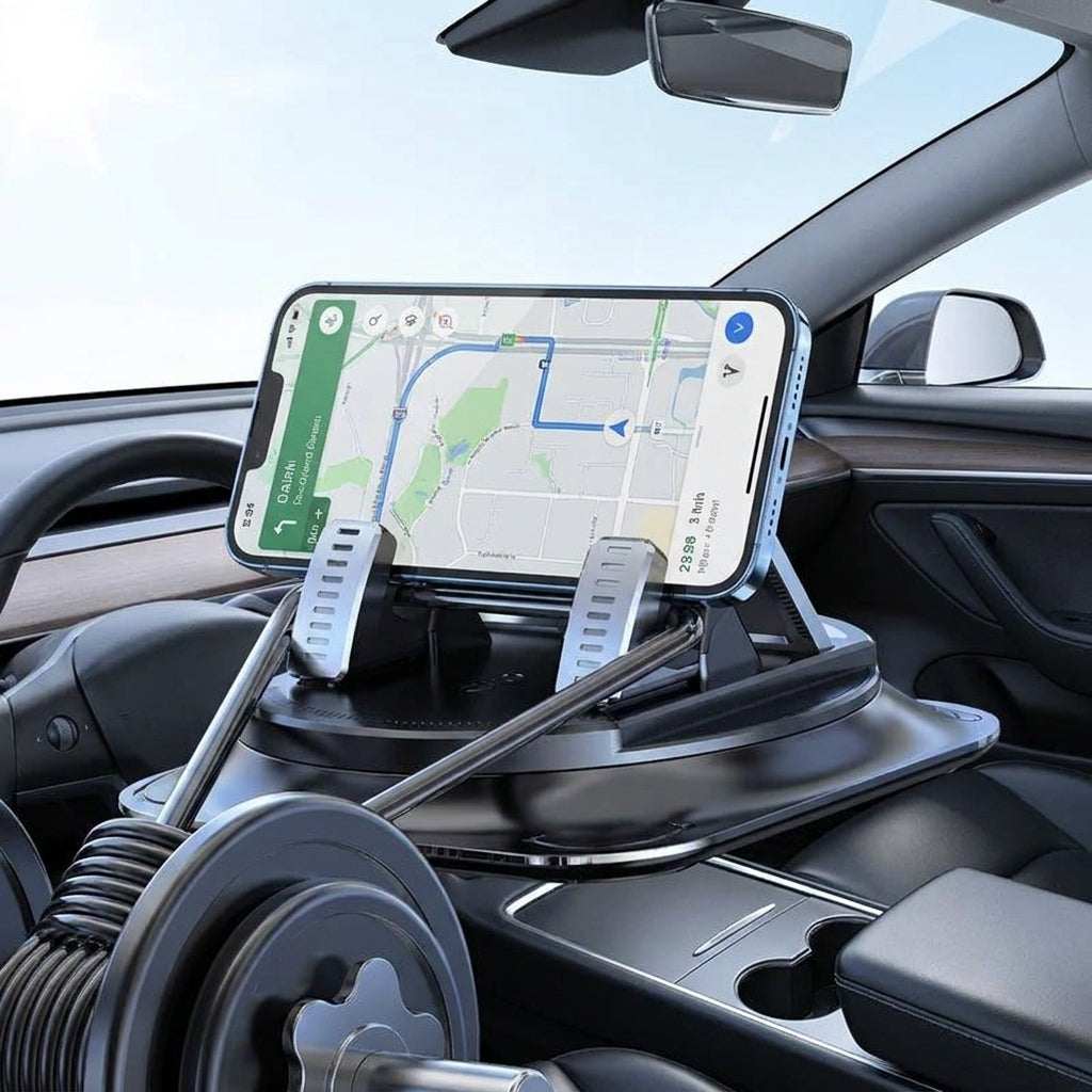 Car Phone Holder — 360 Rotating, Universal Grip, Vent Mount, Dashboard Mount, Hands-Free Viewing