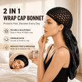 2-in-1 Satin Mesh Hair Wrap
