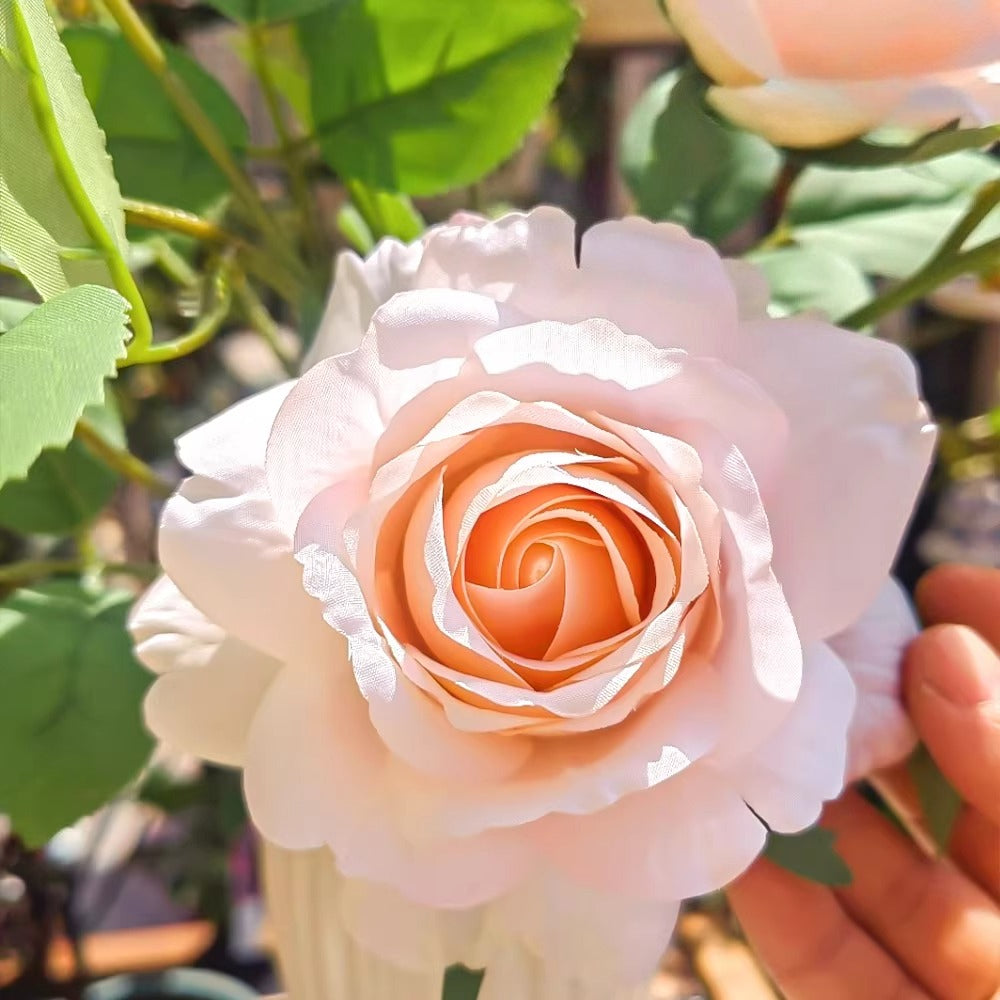 Ethereal Rose Petal Ensemble Faux Floral Arrangement